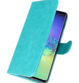 Bookstyle Wallet Cases Hülle für Samsung S10 Plus Grün