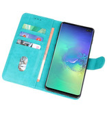 Bookstyle Wallet Cases Hoesje voor Samsung S10 Plus Groen