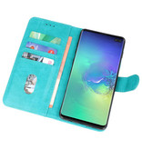 Bookstyle Wallet Cases Hülle für Samsung S10 Plus Grün