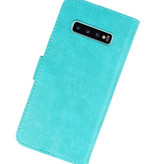 Bookstyle Wallet Cases Hoesje voor Samsung S10 Plus Groen