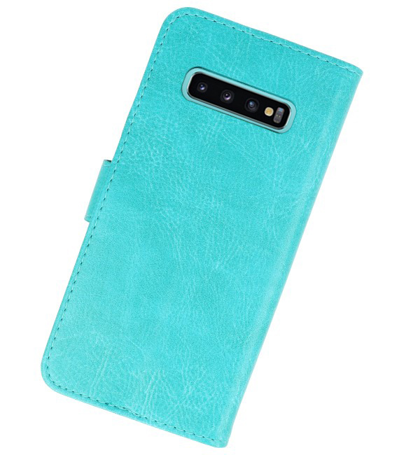 Bookstyle Wallet Cases Hülle für Samsung S10 Plus Grün