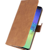 Étuis portefeuille Bookstyle Case pour Samsung S10 Plus Brown