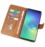 Bookstyle Wallet Cases Hülle für Samsung S10 Plus Braun