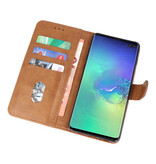 Fundas estilo billetera Bookstyle para Samsung S10 Plus Marrón
