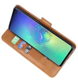 Bookstyle Wallet Cases Hoesje voor Samsung S10 Plus Bruin