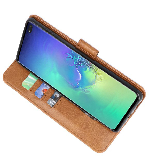 Bookstyle Wallet Cases Case for Samsung S10 Plus Brown