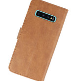 Bookstyle Wallet Cases Hoesje voor Samsung S10 Plus Bruin