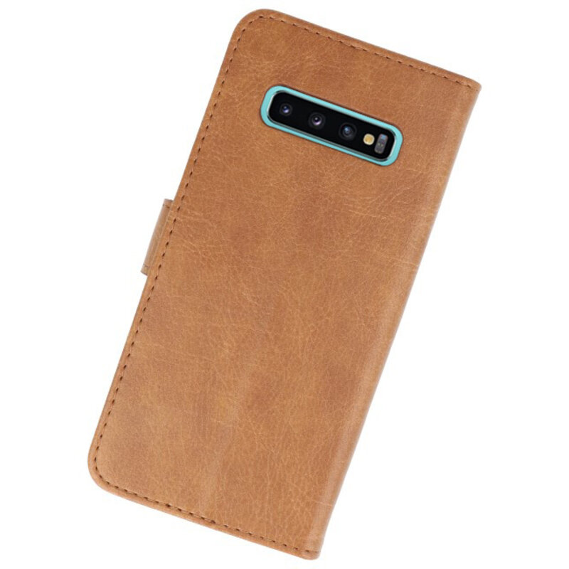 Fundas estilo billetera Bookstyle para Samsung S10 Plus Marrón