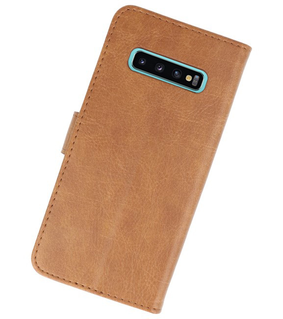 Étuis portefeuille Bookstyle Case pour Samsung S10 Plus Brown