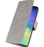 Bookstyle Wallet Cases Hoesje voor Samsung S10 Plus Grijs