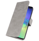 Fundas estilo billetera Bookstyle para Samsung S10 Plus gris