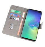 Etuis portefeuille Bookstyle Etui pour Samsung S10 Plus Gris