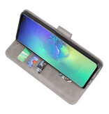 Bookstyle Wallet Cases Hoesje voor Samsung S10 Plus Grijs