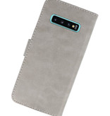 Bookstyle Wallet Cases Hoesje voor Samsung S10 Plus Grijs