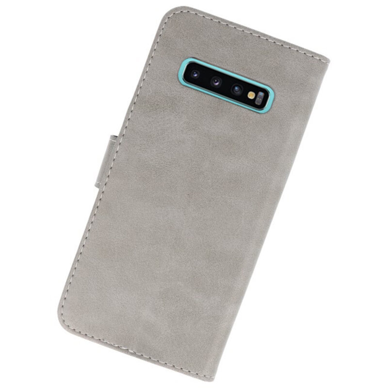 Etuis portefeuille Bookstyle Etui pour Samsung S10 Plus Gris