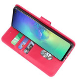 Bookstyle Wallet Taske Etui til Samsung S10 Plus Pink