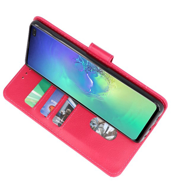 Bookstyle Wallet Cases Hülle für Samsung S10 Plus Pink