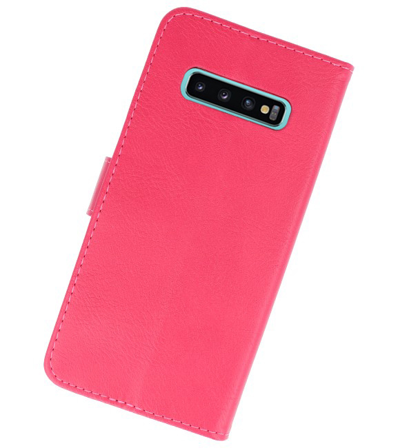 Bookstyle Wallet Taske Etui til Samsung S10 Plus Pink