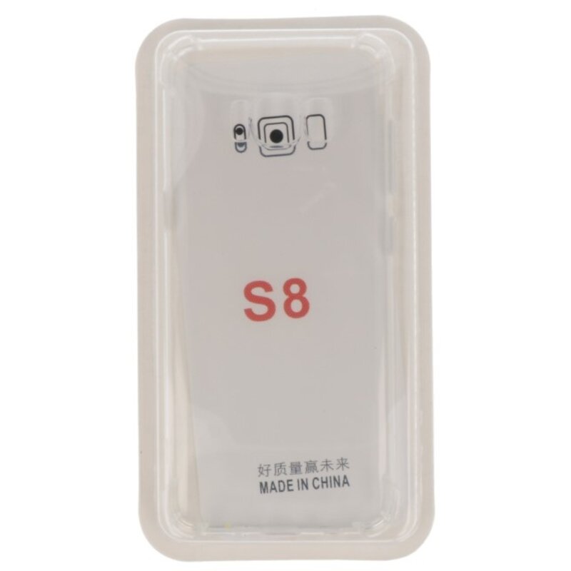 Custodia in TPU trasparente antiurto per Galaxy S8 con confezione