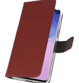 Funda Cartera Funda para Samsung Galaxy S10 Marrón
