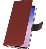 Wallet Cases Hoesje voor Samsung Galaxy S10 Bruin