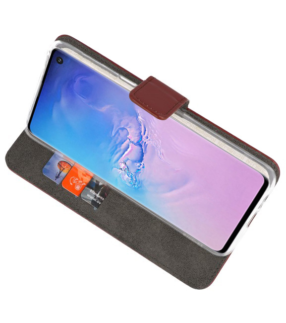 Wallet Cases Hülle für Samsung Galaxy S10 Braun