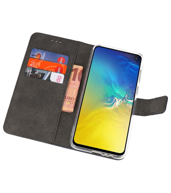 Wallet Cases Hoesje voor Samsung Galaxy S10e Navy