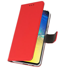 Funda Cartera Funda para Samsung Galaxy S10e Rojo