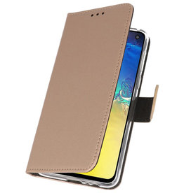 Casos de billetera para Samsung Galaxy S10e Gold