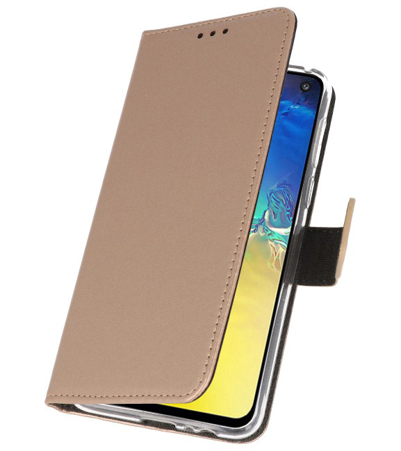 Wallet Cases Hülle für Samsung Galaxy S10e Gold