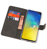 Casos de billetera para Samsung Galaxy S10e Gold