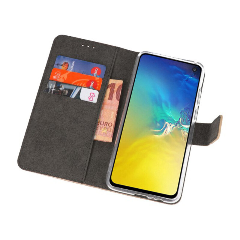 Wallet Cases Hülle für Samsung Galaxy S10e Gold