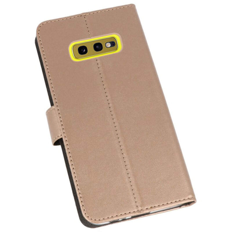 Wallet Cases Hoesje voor Samsung Galaxy S10e Goud