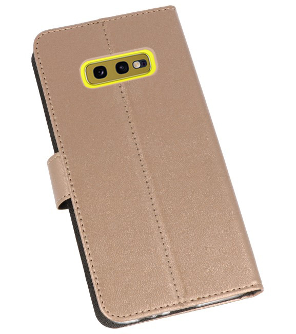 Casos de billetera para Samsung Galaxy S10e Gold