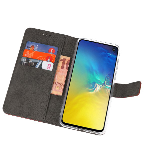 Wallet Cases Hülle für Samsung Galaxy S10e Brown