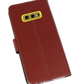 Wallet Cases Hoesje voor Samsung Galaxy S10e Bruin