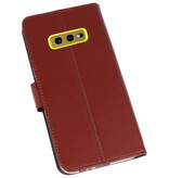 Wallet Cases Hülle für Samsung Galaxy S10e Brown