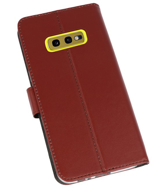 Wallet Cases Hülle für Samsung Galaxy S10e Brown