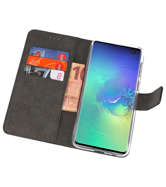 Wallet Cases Hülle für Samsung Galaxy S10 Plus Schwarz