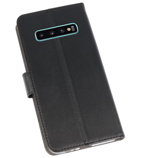 Wallet Cases Hülle für Samsung Galaxy S10 Plus Schwarz