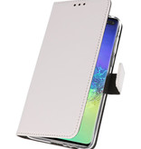 Etuis portefeuille Etui pour Samsung Galaxy S10 Plus Blanc