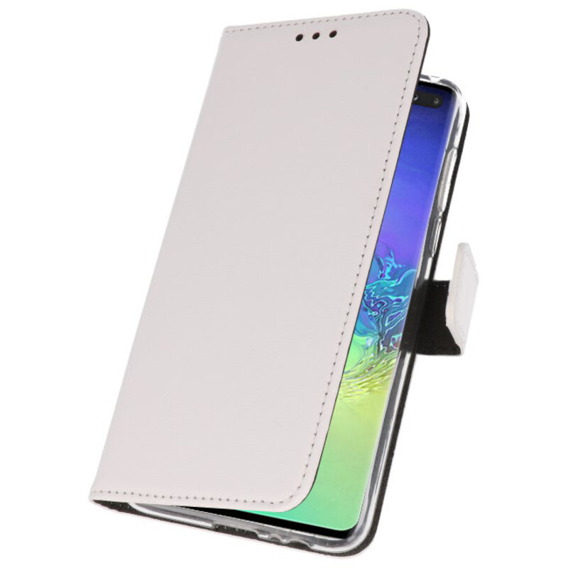 Wallet Cases Hoesje voor Samsung Galaxy S10 Plus Wit