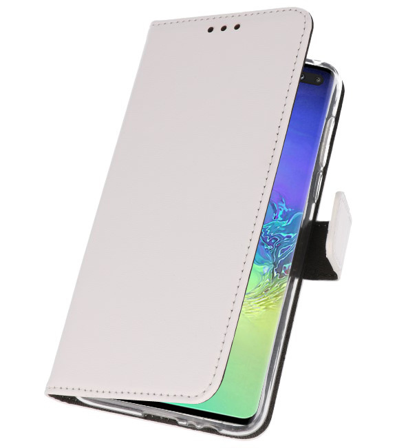Wallet Cases Hülle für Samsung Galaxy S10 Plus Weiß