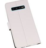 Wallet Cases Hoesje voor Samsung Galaxy S10 Plus Wit