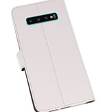 Wallet Cases Hülle für Samsung Galaxy S10 Plus Weiß