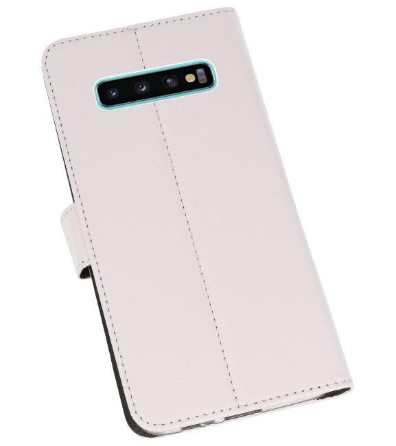 Etuis portefeuille Etui pour Samsung Galaxy S10 Plus Blanc