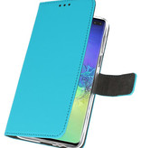 Wallet Cases Hoesje voor Samsung Galaxy S10 Plus Blauw