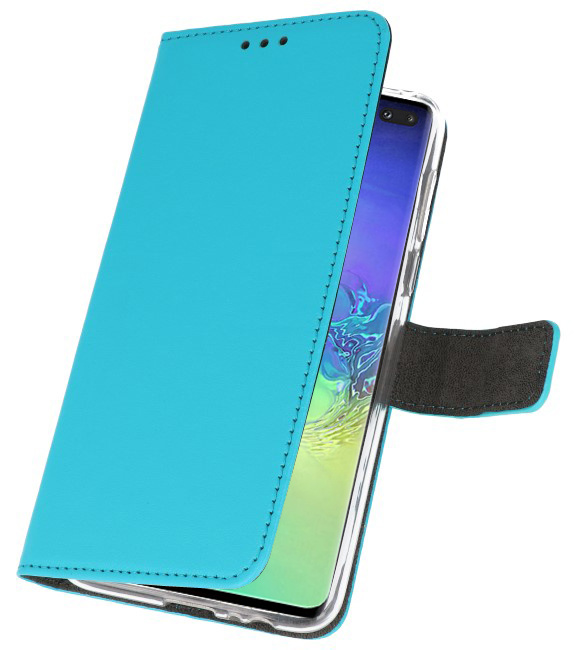 Wallet Cases Hoesje voor Samsung Galaxy S10 Plus Blauw