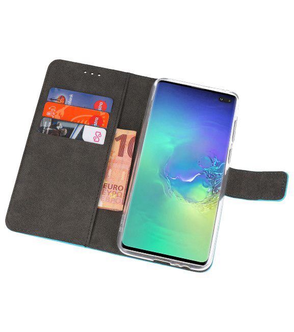 Wallet Cases Hoesje voor Samsung Galaxy S10 Plus Blauw