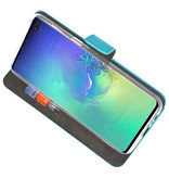 Wallet Cases Hoesje voor Samsung Galaxy S10 Plus Blauw